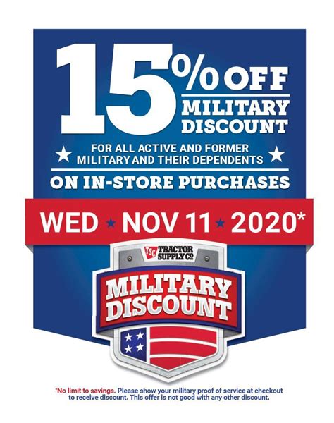 tractor supply discounts for veterans